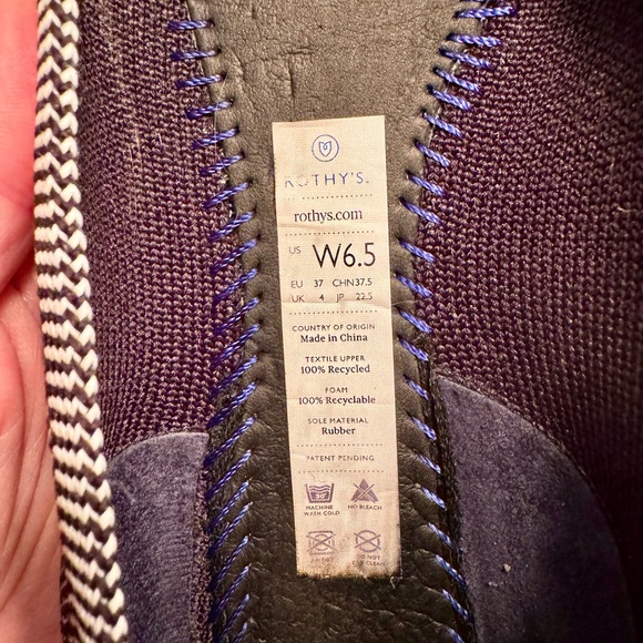 Rothy’s The Point Rare Python Snakeskin Black and White Pattern - Picture 6 of 6